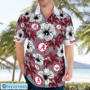 Alabama Crimson Tide Flower 3D Hawaiian Shirt All Over Printed Beach Shirt Product Photo 3