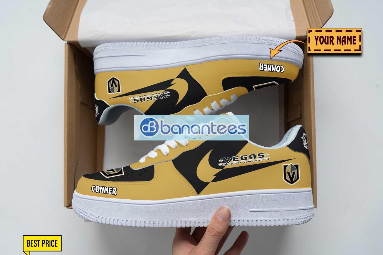 vegas golden knights air force shoes custom name gift for fans af1 sneakers image Vegas Golden Knights Air Force Shoes Custom Name Gift For Fans AF1 Sneakers Product Photo 1