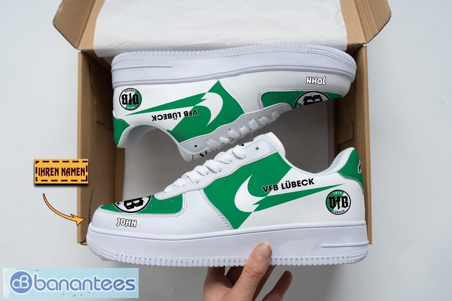 vfb lbeck air force shoes custom name gift for fans af1 sneakers image VfB Lübeck Air Force Shoes Custom Name Gift For Fans AF1 Sneakers Product Photo 1