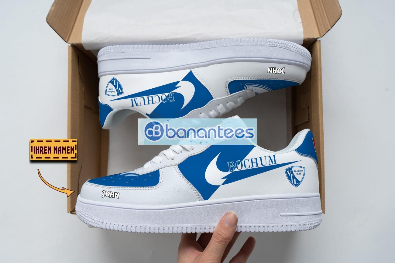 vfl bochum 1848 air force shoes custom name gift for fans af1 sneakers image VfL Bochum 1848 Air Force Shoes Custom Name Gift For Fans AF1 Sneakers Product Photo 1