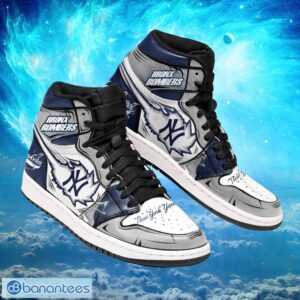 MLB New York Yankees Custom Iconic Air Jordan Hightop Shoes Product Photo 1
