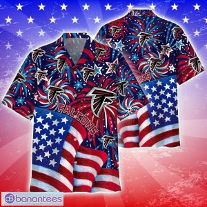 NFL Atlanta Falcons Memorial Firework Hawaiian Shirt Tropical Football Lover 4th of July Day Hawaii Shirt Product Photo 1