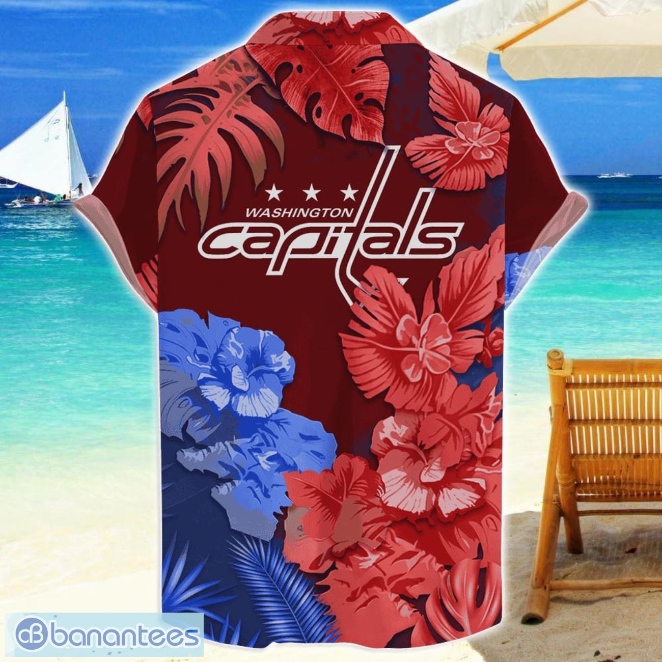 washington capitals skull flower hawaiian shirt nhl halloween gift for sports fans 1 image Washington Capitals Skull Flower Hawaiian Shirt NHL Halloween Gift For Sports Fans Product Photo 2