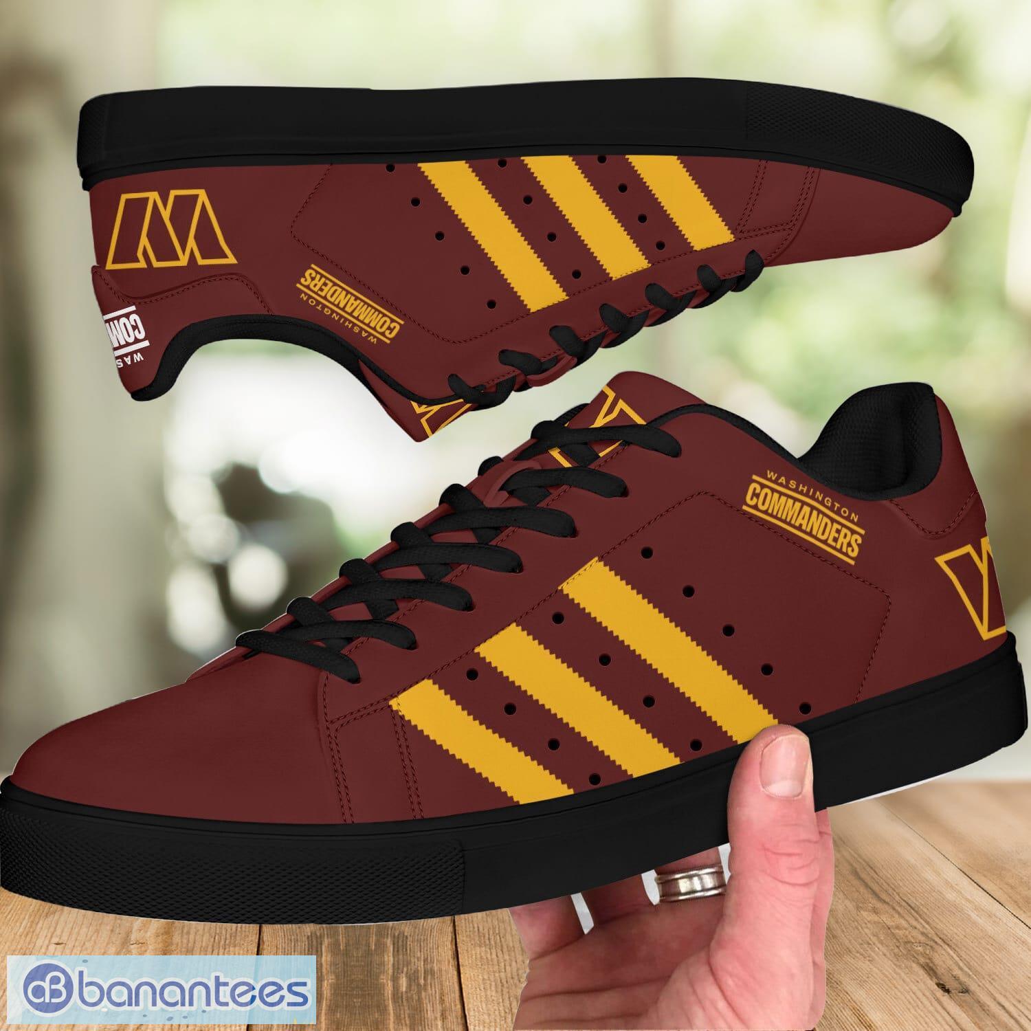 washington commanders low top skate shoes stan smith shoes 1 image Washington Commanders Low Top Skate Shoes Stan Smith Shoes Product Photo 2