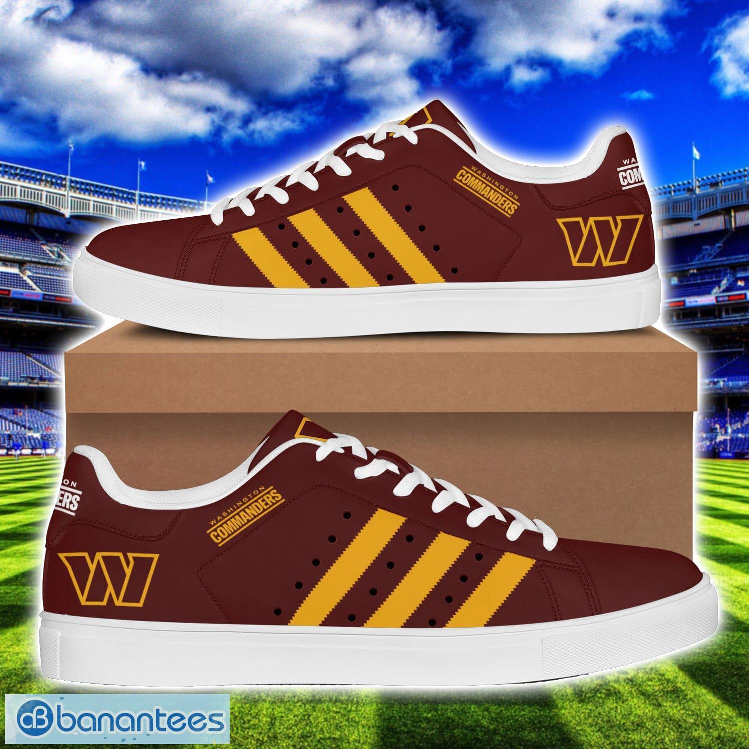 washington commanders low top skate shoes stan smith shoes image Washington Commanders Low Top Skate Shoes Stan Smith Shoes Product Photo 1