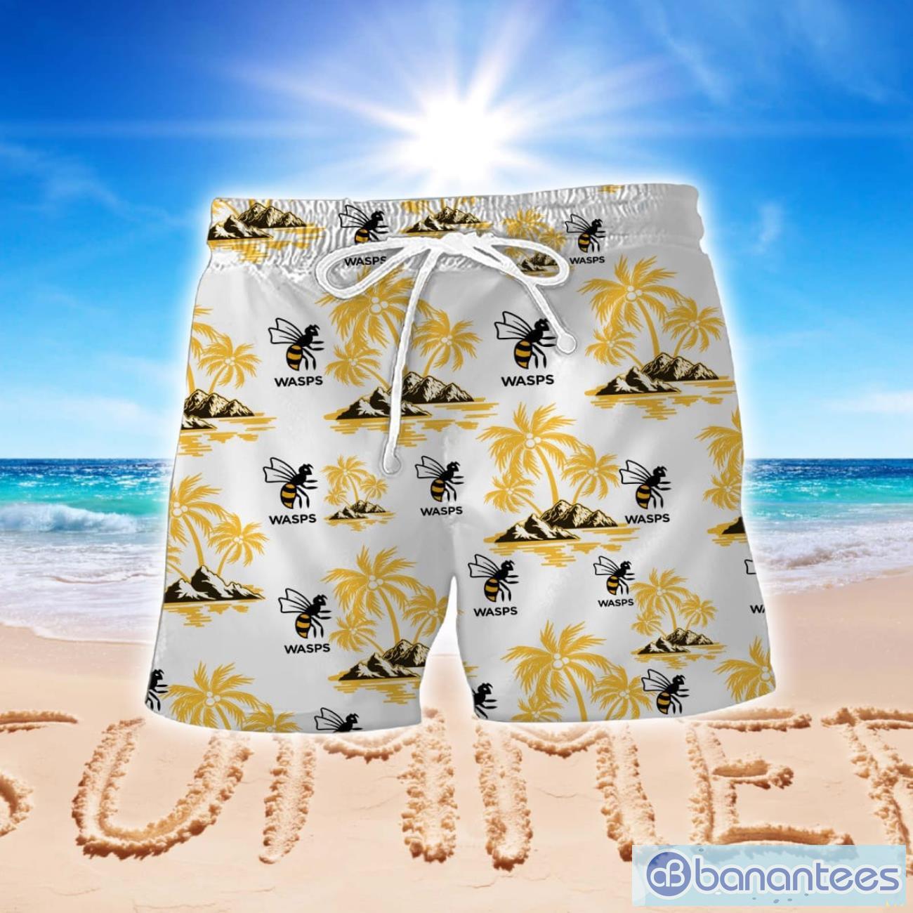 wasps rfc 3d hawaiian shirt and shorts for fans aloha beach shirt 1 image Wasps RFC 3D Hawaiian Shirt And Shorts For Fans Aloha Beach Shirt Product Photo 2