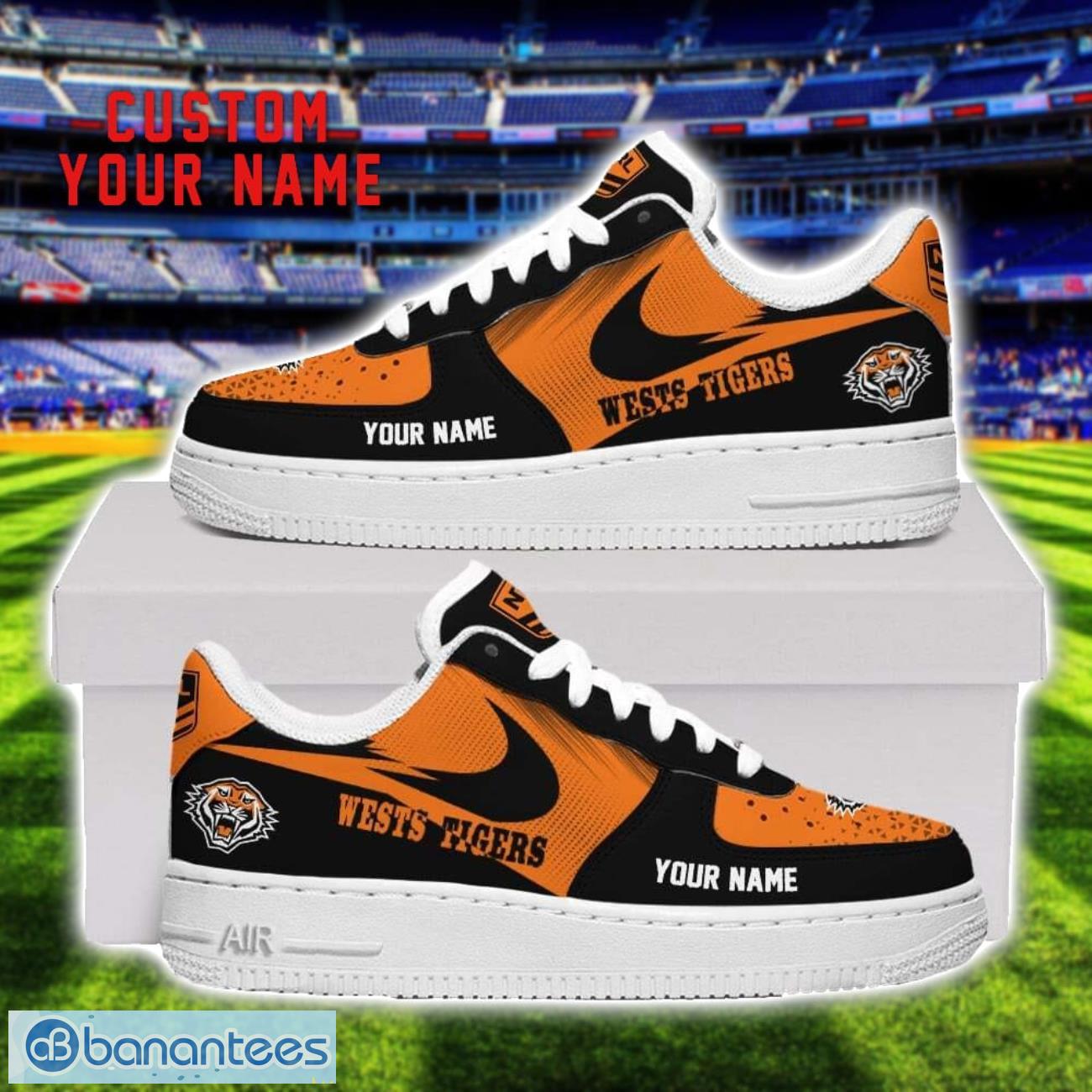 wests tigers air force shoes sneakers for men women gift custom name image Wests Tigers Air Force Shoes Sneakers For Men Women Gift Custom Name Product Photo 1