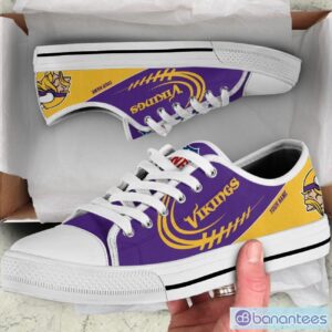 Custom Name Minnesota Vikings Low Top Shoes For Fans Sport Product Photo 4