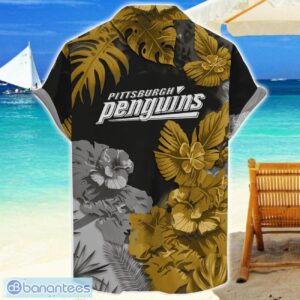 Pittsburgh Penguins Skull Flower Hawaiian Shirt NHL Halloween Gift For Sports Fans Product Photo 2