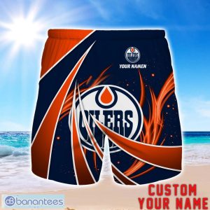 Edmonton Oilers Personalized Name 3D Beach Short Summer Gift Ideas Product Photo 1