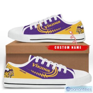 Custom Name Minnesota Vikings Low Top Shoes For Fans Sport Product Photo 3