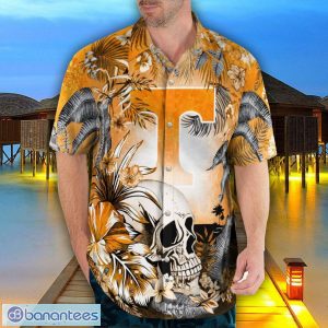 Tennessee Volunteers Tropical Floral Skull 3D Hawaiian Shirt Beach Shirt Halloween Gift Product Photo 4