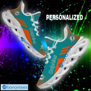Custom Name NFL Miami Dolphins Attitude Running Sneaker New Design Gift Max Soul Shoes - NFL Miami Dolphins Max Soul Sneakers New Personalized Design 1