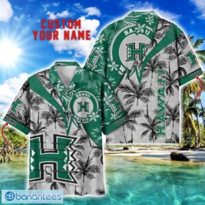Hawaii Rainbow Warriors Hawaii Shirt Vintage coconut Pattern Tropical Hawaiian Football Beach Shirts Custom Name Product Photo 1