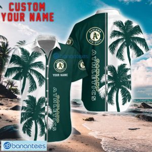 Oakland Athletics Coconut Pattern Hawaiian Shirt And Shorts Personalized Name Unique Gift For Summer Product Photo 1