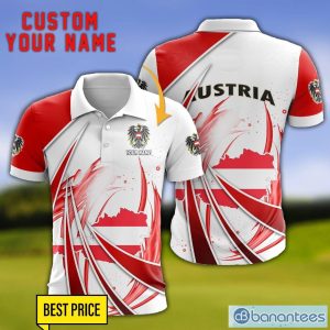 Austria national football team Personalized Name 3D Polo Shirt Gift For Sport Golf Lover Product Photo 1