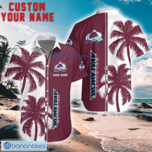 Colorado Avalanche Coconut Pattern Hawaiian Shirt And Shorts Personalized Name Unique Gift For Summer Product Photo 1