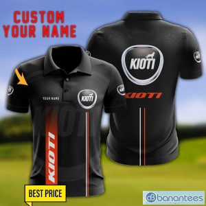 Kioti 3D Polo Shirt Personalized Name For Fans Black Polo Shirt Product Photo 1