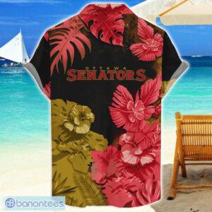 Ottawa Senators Skull Flower Hawaiian Shirt NHL Halloween Gift For Sports Fans Product Photo 2