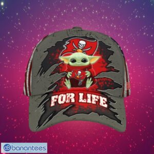 NFL Tampa Bay Buccaneers Logo Design Baby Yoda For Life Gifts For Fans Full Over Print Cap Product Photo 1