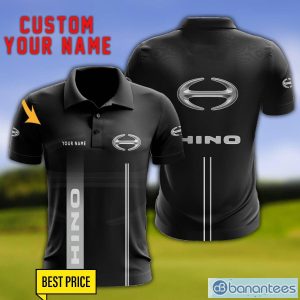 Hino 3D Polo Shirt Personalized Name For Fans Black Polo Shirt Product Photo 1