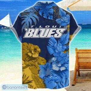 St Louis Blues Skull Flower Hawaiian Shirt NHL Halloween Gift For Sports Fans Product Photo 2