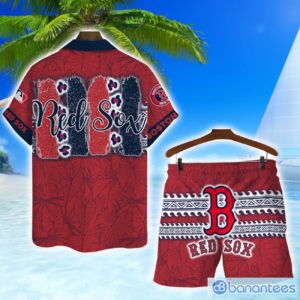 Boston Red Sox MLB Hawaiian Shirt And Shorts Vintage Pattern Shirt Product Photo 2