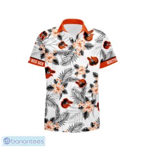 Baltimore Orioles Tropical Floral Logo Hawaiian Shirt Product Photo 2