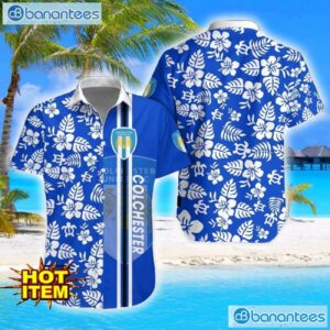 Colchester United Turtle Flower Pattern Aloha Hawaiian Shirt And Shorts Beach Set For Men And Women Product Photo 1