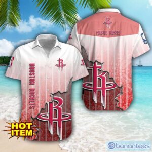 Houston Rockets Logo Broken Wall Printed 3D Hawaiian Shirt For Fans Product Photo 1
