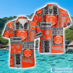 Virginia Cavaliers Tiki Vintage Patterns Hawaiian Shirt Summer Gift Product Photo 1