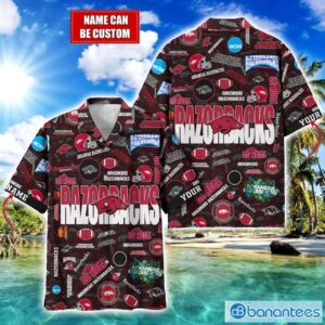 Arkansas Razorbacks Football Beach Shirts Logo Custom Name Hawaiian Shirt Product Photo 1