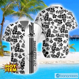 Swansea City A.F.C Turtle Flower Pattern Aloha Hawaiian Shirt And Shorts Beach Set For Men And Women Product Photo 1