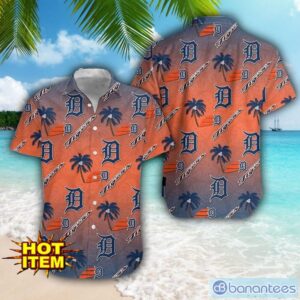 Detroit Tigers Logo Hawaii Tropical 3D Hawaiian Shirt For Fans Product Photo 1