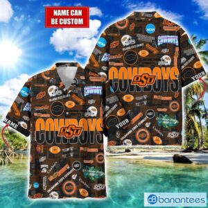 Oklahoma State Cowboys Football Beach Shirts Logo Custom Name Hawaiian Shirt Product Photo 1