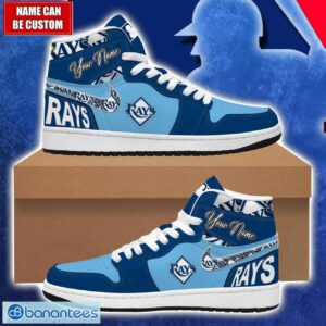 Tampa Bay Rays MLB Air Jordan 1 Hightop Shoes For MLB Fans Custom Name Gift Sneakers Product Photo 1