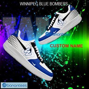 Custom Name CFL Winnipeg Blue Bombers Air Force 1 Shoes New AOP Gift AF1 Sneaker For Fans - CFL Winnipeg Blue Bombers For Fans Air Force 1 Sneaker Personalized Style 1
