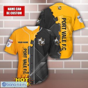 Port Vale Personalized Name 3D Baseball Jersey Shirt Product Photo 1