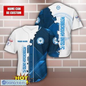 Peterborough United F.C Personalized Name 3D Baseball Jersey Shirt Product Photo 1