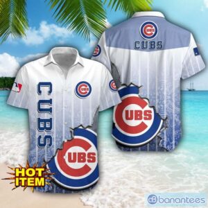 Chicago Cubs Logo Broken Wall Printed 3D Hawaiian Shirt For Fans Product Photo 1