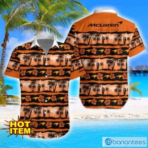 McLaren F1 Team Turtle Flower Pattern Aloha Hawaiian Shirt And Shorts Beach Set For Men And Women Product Photo 1