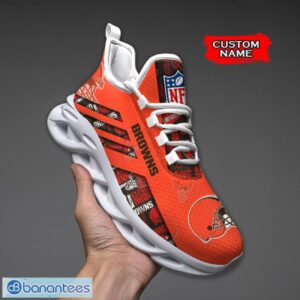 Cleveland Browns NFL Max Soul Shoes Sneakers Custom Name All Printed Logo Team For Fans Product Photo 1