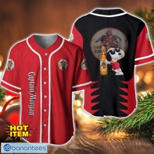 Captain Morgan Snoopy Baseball Jersey Shirt For Snoopy Lovers Gift Ideas Product Photo 1