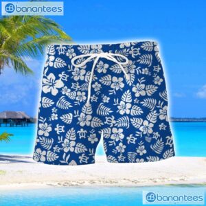 Huddersfield Town A.F.C Turtle Flower Pattern Aloha Hawaiian Shirt And Shorts Beach Set For Men And Women Product Photo 2