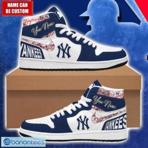 New York Yankees MLB Air Jordan 1 Hightop Shoes For MLB Fans Custom Name Gift Sneakers Product Photo 1