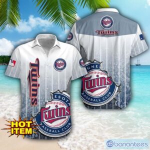 Minnesota Twins Logo Broken Wall Printed 3D Hawaiian Shirt For Fans Product Photo 1