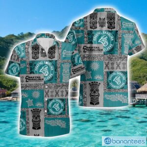 Coastal Carolina Chanticleers Hawaiian Tiki Vintage Patterns Hawaiian Shirt Summer Gift Product Photo 1