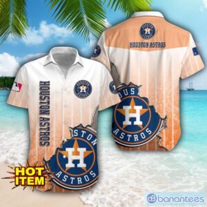 Houston Astros Logo Broken Wall Printed 3D Hawaiian Shirt For Fans Product Photo 1