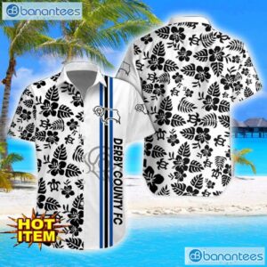 Derby County Turtle Flower Pattern Aloha Hawaiian Shirt And Shorts Beach Set For Men And Women Product Photo 1