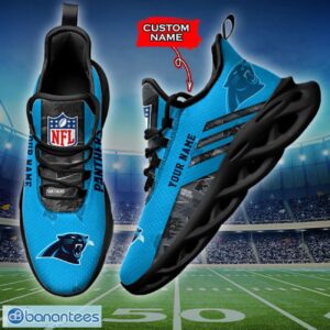 Carolina Panthers NFL Max Soul Shoes Sneakers Custom Name All Printed Logo Team For Fans Product Photo 3